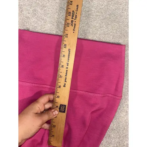 Beyond Yoga Beyond Yoga HR3243 Heather Rib High Waisted Midi Legging Pink Size S