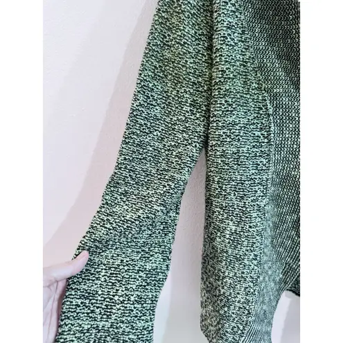 Willow Knit Marled Green Cardigan Sweater Big Button Front USA Medium