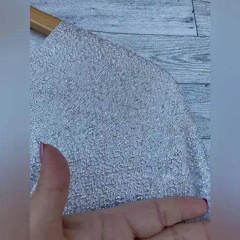 Marie France Van Damme White Bright Boubou silver caftan dress one size Size XL