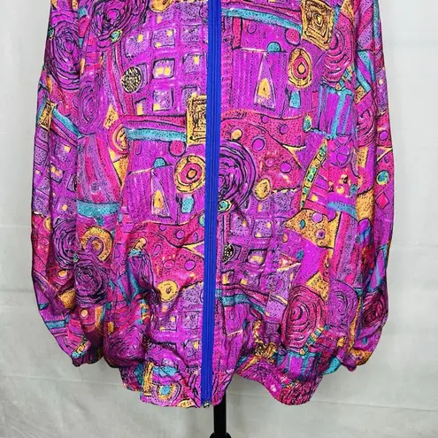 Lavon Vintage  by Cheerful Corp Windbreaker Parachute Track Jacket Sz L 80's 90's