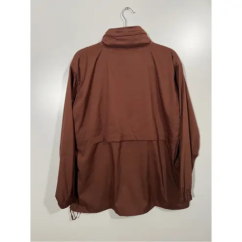 Girlfriend Collective Peregrine Windbreaker in Cocoa Brown Size Medium Zip Up