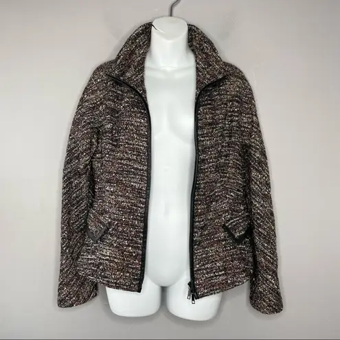 LAFAYETTE 148 Blazer Jacket Womens Size 6 Tweed Wool Colorful Quiet Luxury Chic Black