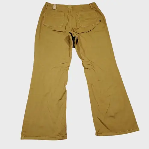 prAna  Sancho Slim Chino Pants Women's Size 10 Brown Yellow Organic Cotton