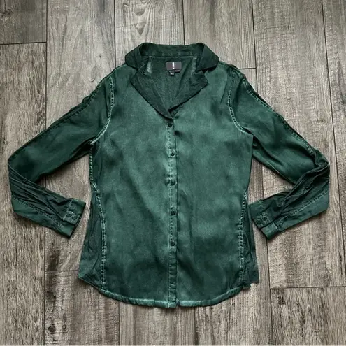 Buffalo Vintage Y2K deep green textured blouse - Jeans