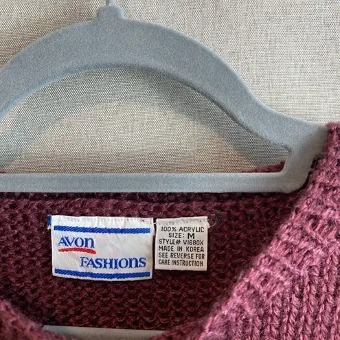 AvonâFashionsâvintage floralâcottageâsweater Red Size M