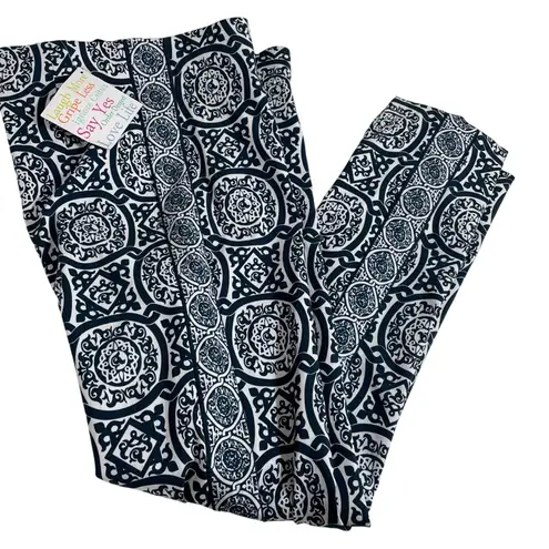 Gretchen Scott NWT Gripeless Pull On Pants Sultan's Dining Room Navy White Sz M - Image 10