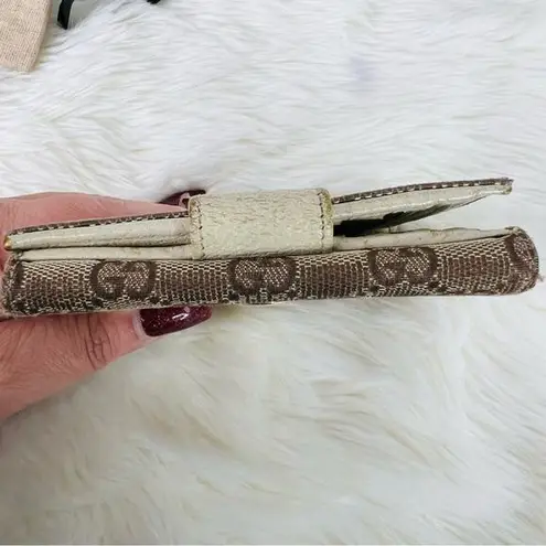 Gucci  Vintage Eclipse GG‎ Canvas Compact Wallet with dust bag