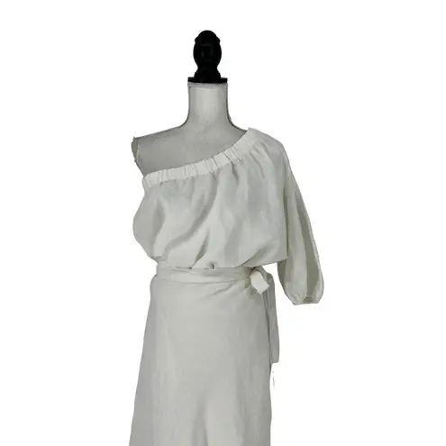 Seafolly Linen Cold Shoulder Top & Skirt Set in White