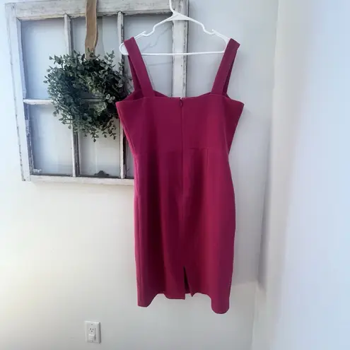 Dress the Population Nicole Sweetheart Neck Cocktail Fuchsia Dress Size L $148