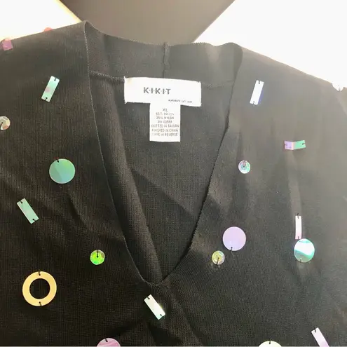 Kikit Vintage 80s Maurice Sasson Paillette Scale Sequin Sleeveless Sweater Tank