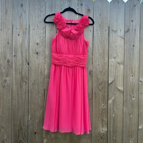 JS Boutique Barbie pink formal dress ruffle size 4 rhinestone prom dance Pink