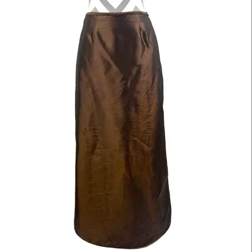 Bill Levkoff  Iridescent Brown Strapless 2-Piece Skirt & Top - Size 8
