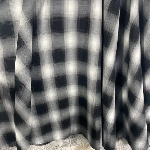 Mare Mare x Anthropologie Plaid Midi Skirt Small Black White A