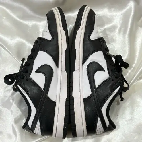 Nike  Dunks Low Retro Sneakers Pandas Black White Size 6W Leather Colorblock - Image 6