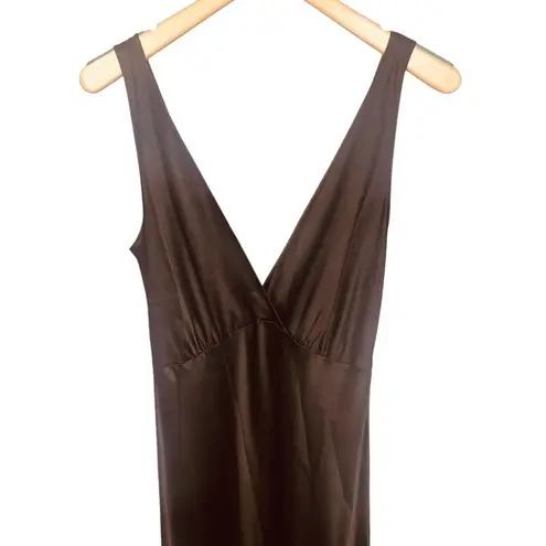 Enza Costa Silk Satin Nuit Maxi Dress Black