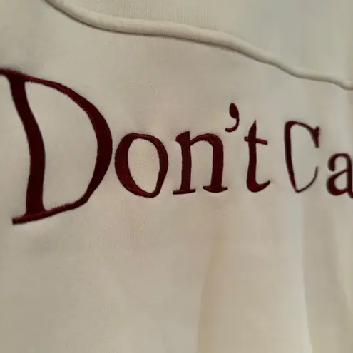 Bailey Rose Don't Know Don't Care Sweatshirt Women's Small Cream Athleisure