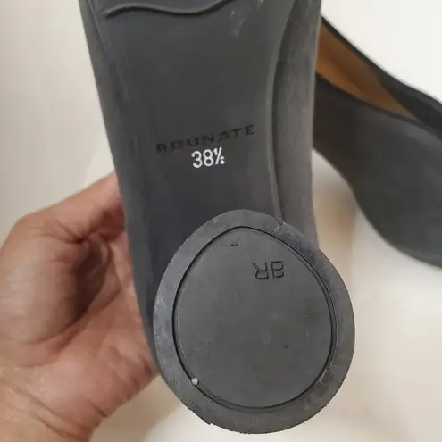 Brunate Dark Grey and Black Suede High Heels Size 38.5