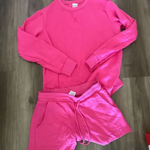 Stars Above barbie pink sweatshirt and shorts set