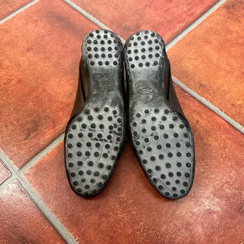 Tod's Leather Imaginative Zipper Loafers Size 7.5