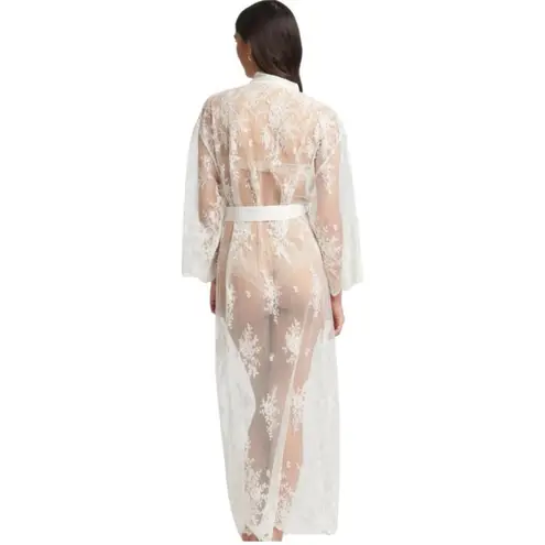 NWT Rya Collection Darling Robe Women’s MEDIUM / LARGE Lace Mesh Ivory Bridal White Size undefined