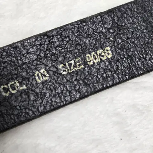 Diesel Vintage 90 Gray Leather Belt Size 90/36"