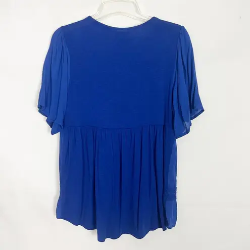 Knox Rose  Top Womens Small Lace Relaxed Comfort Boho Chic Feminine Casual Flowy