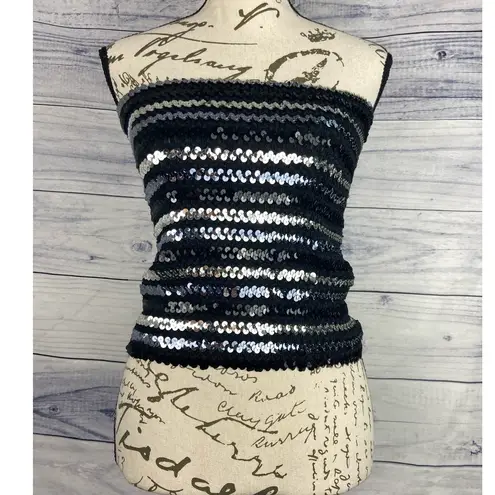 Vintage Vera Mont Tube Top Womens 10 Sequin Shine Stretch Germany Night Club