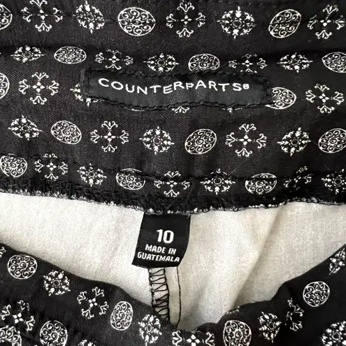 Counterparts Black Patterned Capri Stretchy Pants