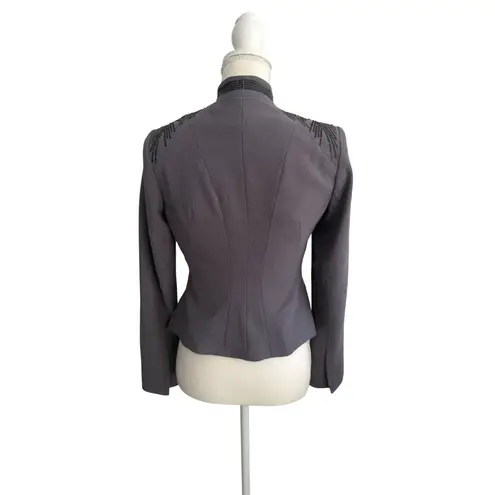 IMAN Gray Sequin Embellished Blazer Jacket Size XS NEW NWOT