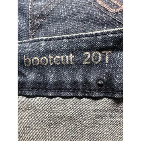 Avenue Bootcut Jeans Stretch Dark Wash Denim Classic Style Plus Size 20 Tall Blue