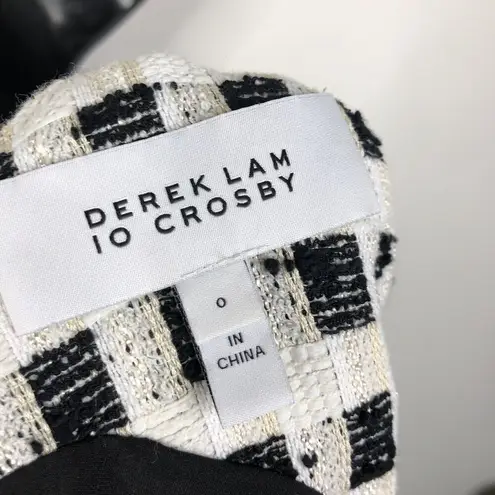 Derek Lam 10 Crosby Women's Size 0 Checker Print V-Neck Sleeveless Dress