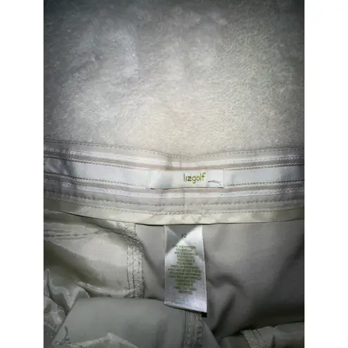 LizGolf Women's Pleated Golf Shorts Khaki Beige Size 12 Career Casual Tan