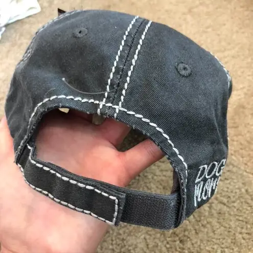 NEW NWT FUNKY JUNQUE Ballcap Dog Mom Bone Paw Patch Embroidery Hat Baseball Cap Gray