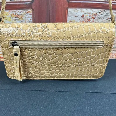 Buxton Faux Croc Clutch Purse Strap Checkbook Cover
