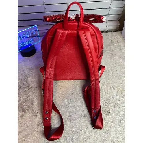 Lounge Fly Disney Minnie Mouse Sequin Bow Mini Backpack Red