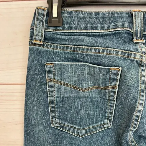 Gap  Jeans Curvy Flare Medium Wash Denim 6 L Dark Rustic Indigo 8.25” rise