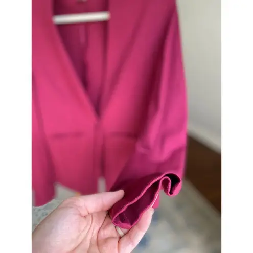 Simply Styled Berry Blazer Feminine Polished Business Professional Autumn Winter Pink Size L