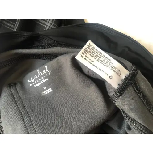 NWT Isabel Maternity Plaid Ponte Pants size medium Black
