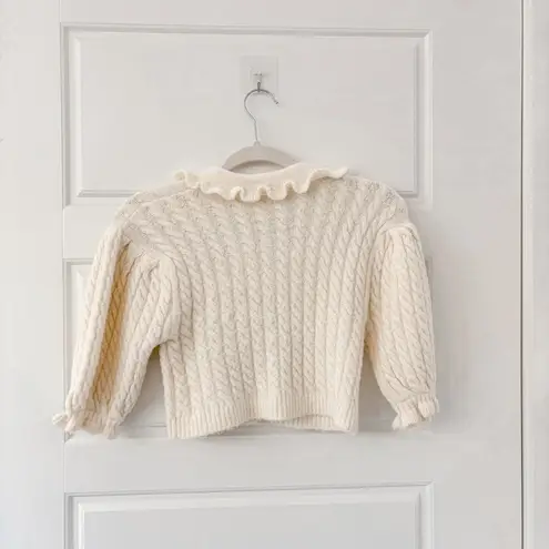 For Love & Lemons  Dawn Ruffle Collar Cardi