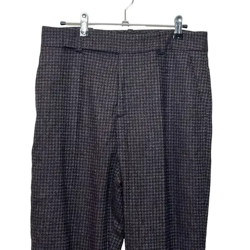 Equipment Warsaw Wool Blend Trouser Pants Brown Women’s Size 8 Ankle Pockets