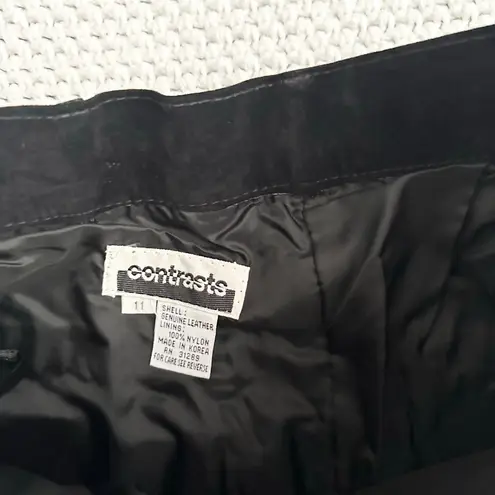 Contrasts Vintage Deadstock Black Leather High Rise Straight Leg Pants 11 Korea