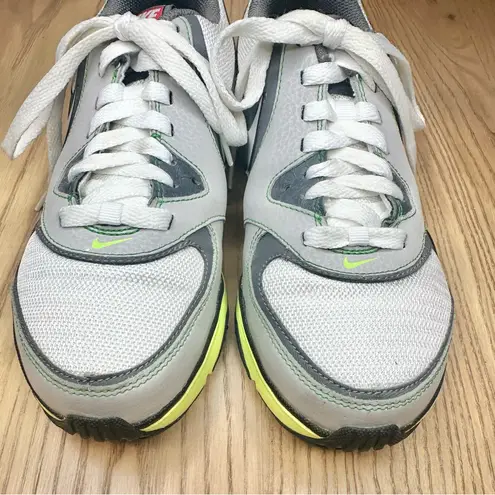 Nike  Air Complete TR Training Shoe White Gray Sneaker Shoes Lime Accents Active