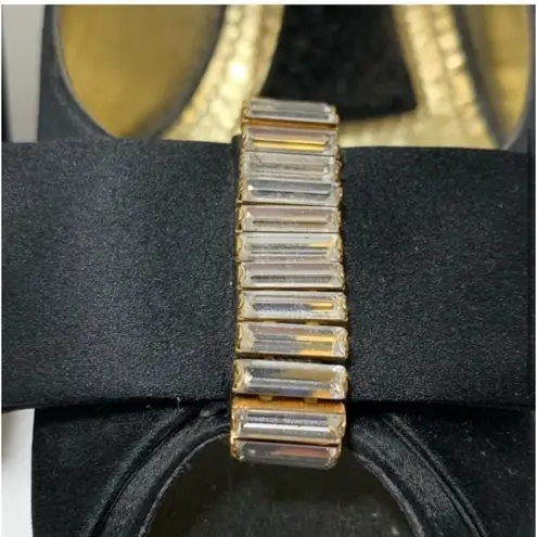 Dolce & Gabbana , baguette bow , black satin pumps, heels size 7