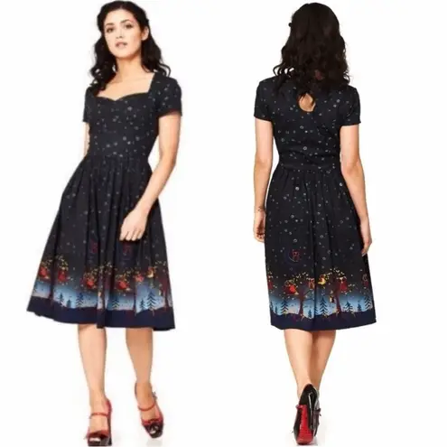 Banned Apparel Retro 50s Woodland Owl Lone Traveller Dress Medium NWT Rockabilly