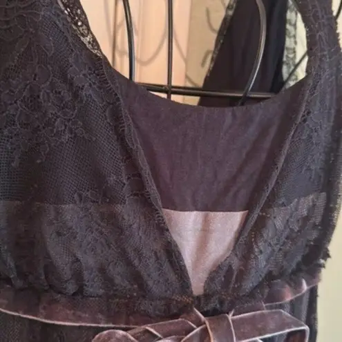 Robert Rodriguez Black Lace Gray Jersey Top M