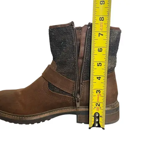 White Mountain Boots Womens Size 9 Brown Carlin Ankle Buckle Zip Booties Casual