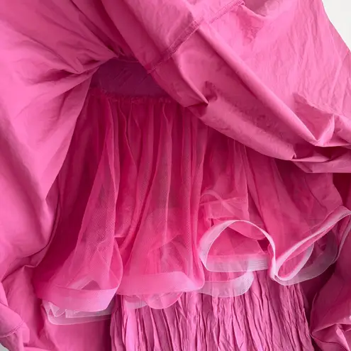 BHLDN Anthropologie Jemma Maxi Dress Small Pink Tulle Corset Romantic Coquette