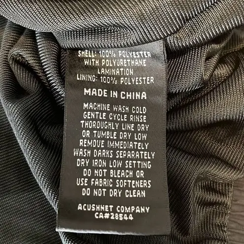 Dryjoys by Footjoy Mens 1/4 Zip Pullover Golf Rain Wind Jacket Black Size XL