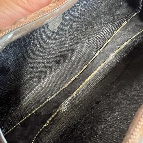 Maya Evangelista Resin Vintage Rhinestone Bead Clutch Handbag purse crossbody Black