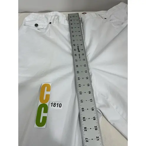 Ruby Rd Womans Favorites White Stretch Crop Pants Elastic Waist Wide Leg 22w